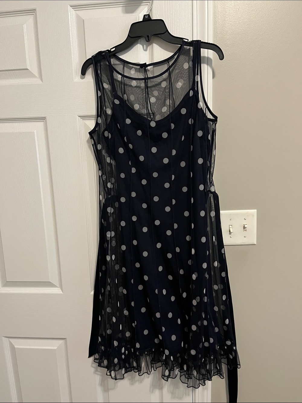 Jessica Howard Navy Dot Midi Dress